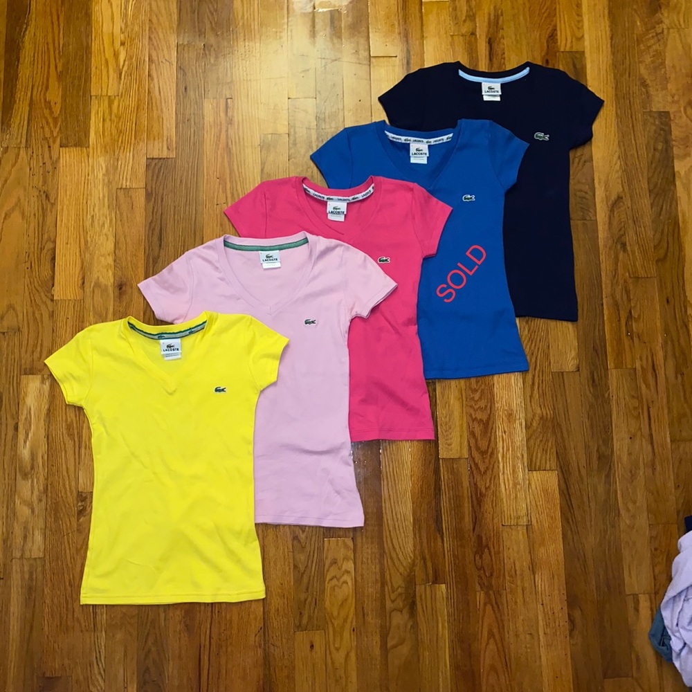 Lacoste V Neck Shirts